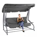hollywoodschaukel 3 sitzer grau