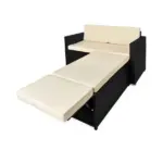 polyrattan eck modul havanna weiß/grau | einzelstück