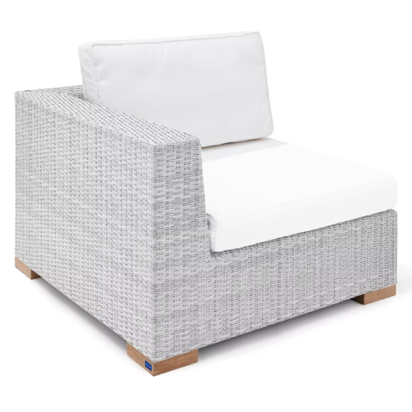 polyrattan eck modul havanna weiß/grau | einzelstück