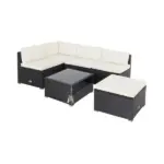polyrattan eck modul havanna weiß/grau | einzelstück