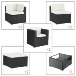 polyrattan ecklounge xxxl detail2