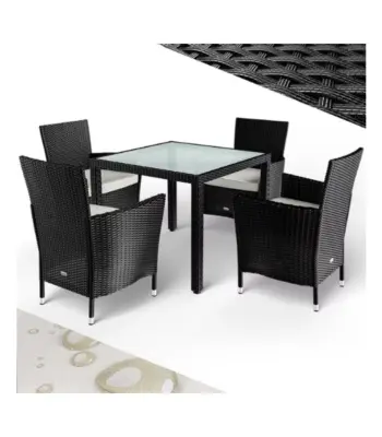 polyrattan eck modul havanna weiß/grau | einzelstück