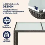 polyrattan garten sitzgruppe 7 tlg grau/anthrazit