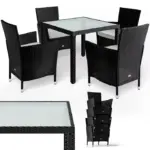 polyrattan garten sitzgruppe bali 5 tlg schwarz 2