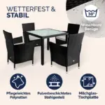 polyrattan garten sitzgruppe bali 5 tlg schwarz 4