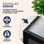 polyrattan garten sitzgruppe bali 7 tlg braun/creme