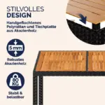 polyrattan gartenmöbel bali 9 tlg mit akazienholztisch