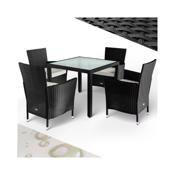 polyrattan eck modul havanna weiß/grau | einzelstück