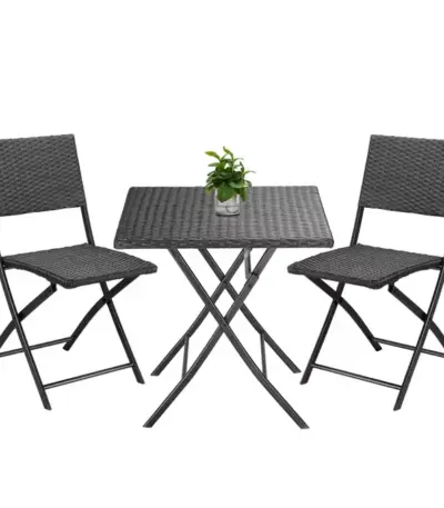 polyrattan garten sitzgruppe schwarz 3 tlg