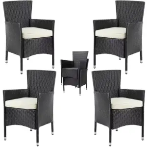 polyrattan gartenstuhl 4er
