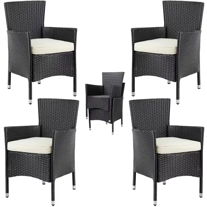 polyrattan gartenstuhl 4er