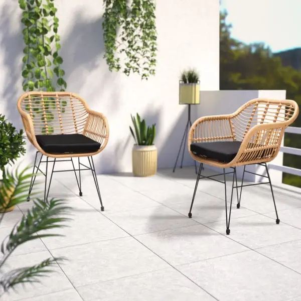 polyrattan bali | 2er & 4er set | natur | korbsessel