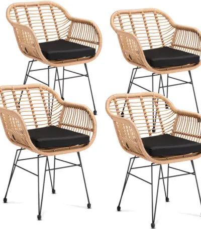 polyrattan bali | 2er & 4er set | natur | korbsessel