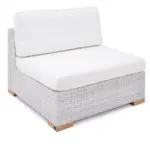polyrattan mittel modul havanna weiß/grau | einzelstück