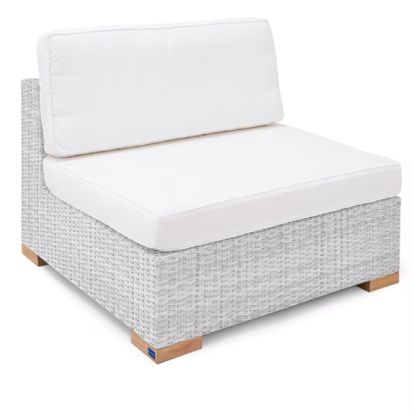 polyrattan mittel modul havanna weiß/grau | einzelstück