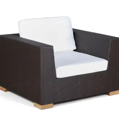 polyrattan sessel havanna | versch. farben | inkl. sitzkissen