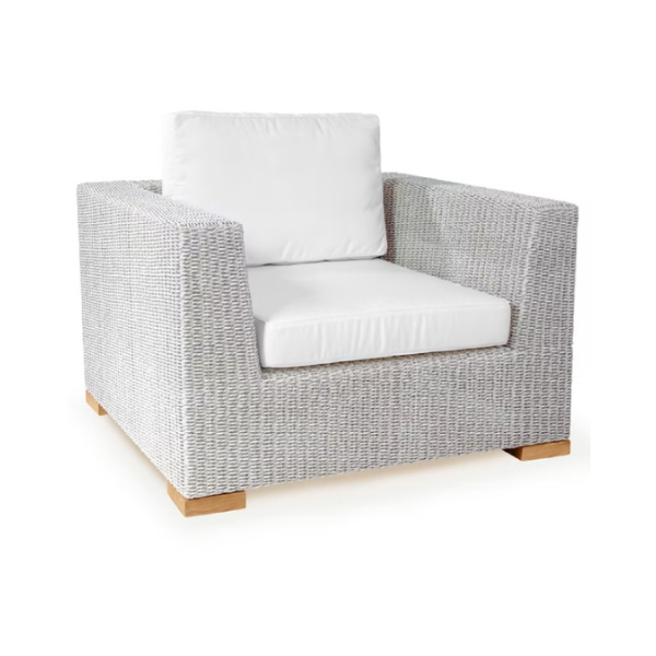 polyrattan eck modul havanna weiß/grau | einzelstück
