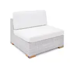 polyrattan eck modul havanna weiß/grau | einzelstück