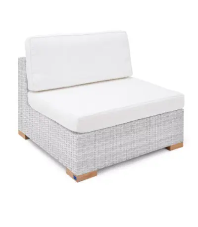polyrattan eck modul havanna weiß/grau | einzelstück