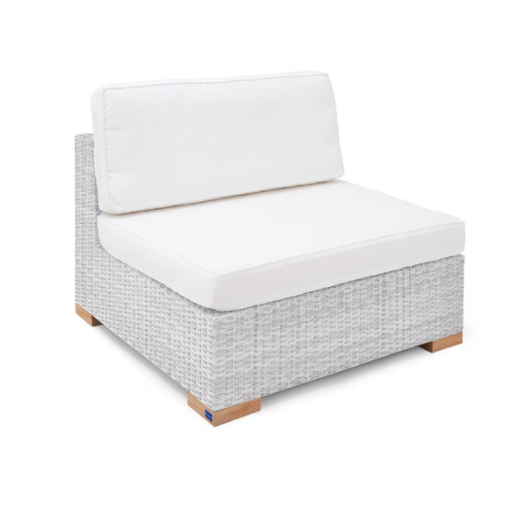 polyrattan eck modul havanna weiß/grau | einzelstück