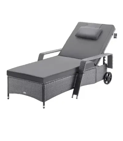 sonnenliege king 169x54x95cm akazienholz fsc® zertifiziert