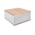 polyrattan eck modul havanna weiß/grau | einzelstück
