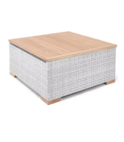 polyrattan eck modul havanna weiß/grau | einzelstück