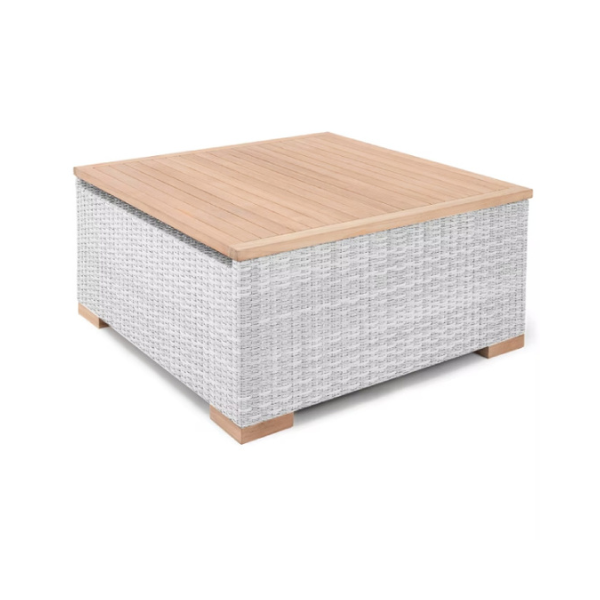 polyrattan eck modul havanna weiß/grau | einzelstück