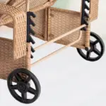 polyrattan sonnenliege 193 x 90 x 43 cm creme/creme