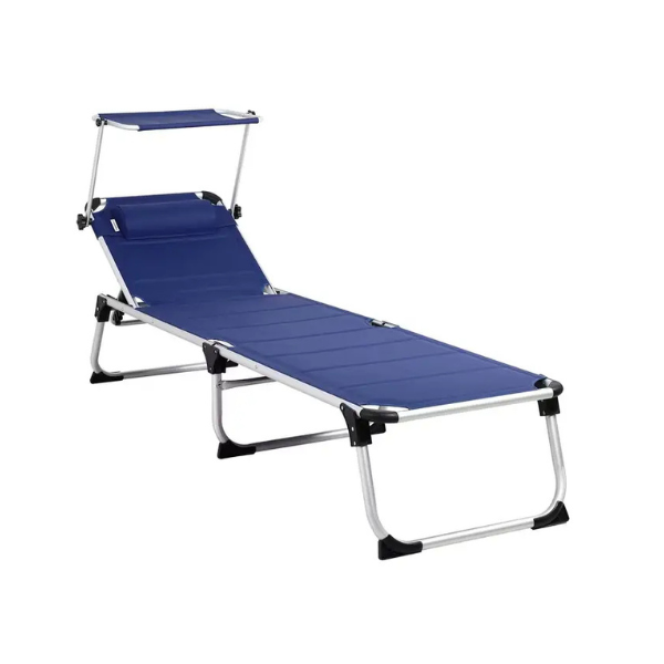 alu sonnenliege atlas 210x61x35cm sonnendach vers. farben