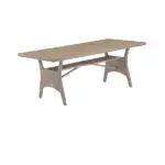 akazie gartentisch tk grau 190x90x74cm polyrattan