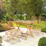 gartentisch klappbar irab teakholz 125x60x75cm