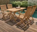 gartentisch sun 120x70x75cm klappbar teakholz