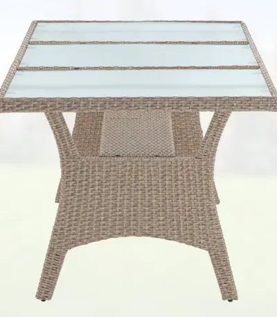 polyrattan gartentisch tk glasplatte braun 190x90x74cm (kopie)